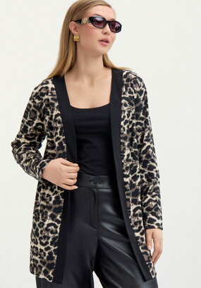 Кардиган с анималистичным пpинтом