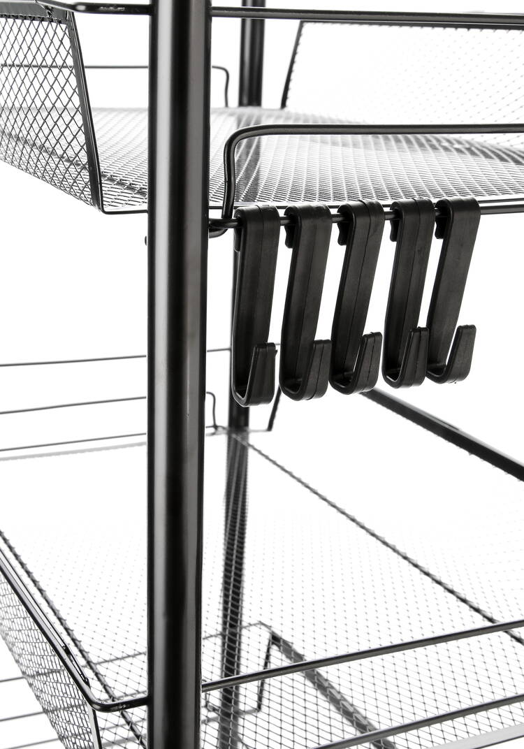 Этажерка четырехъярусная металлическая узкая шир.  750, рис. 3