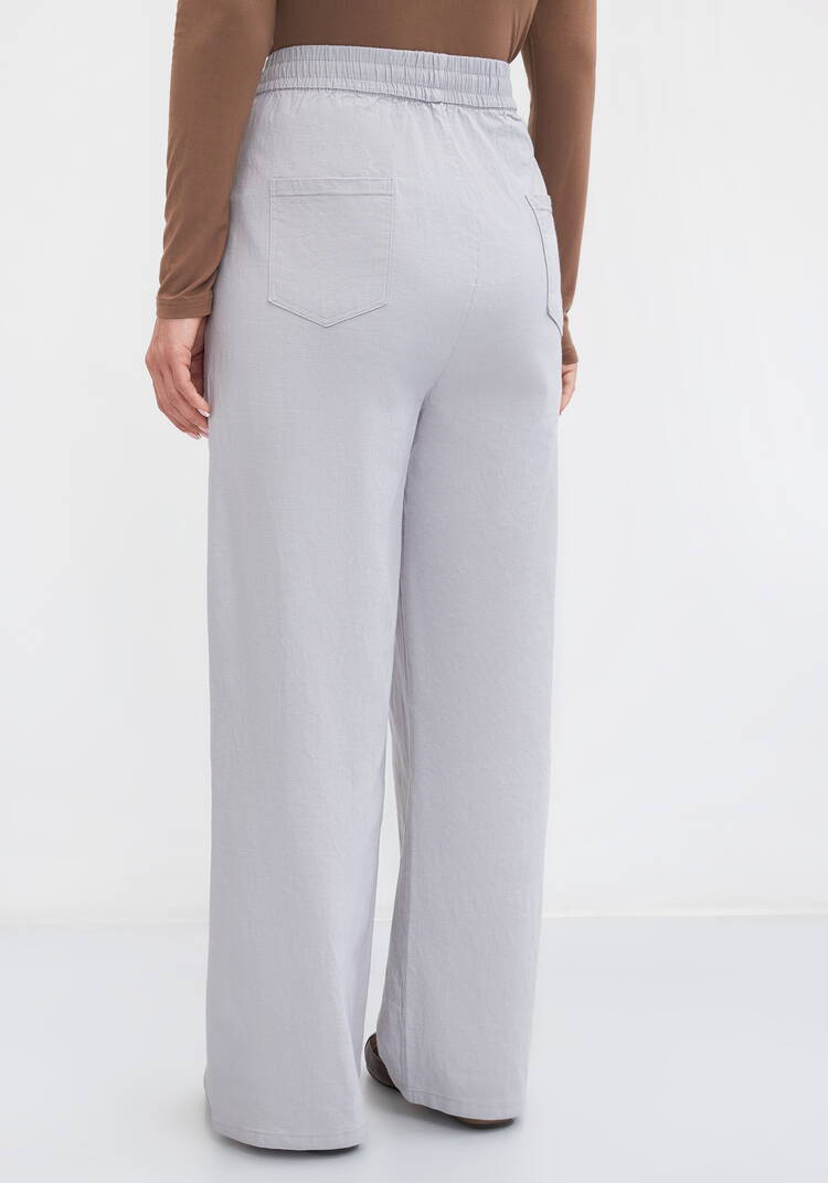 Брюки на резинке по поясу, прямые Симона шир.  750, рис. 3