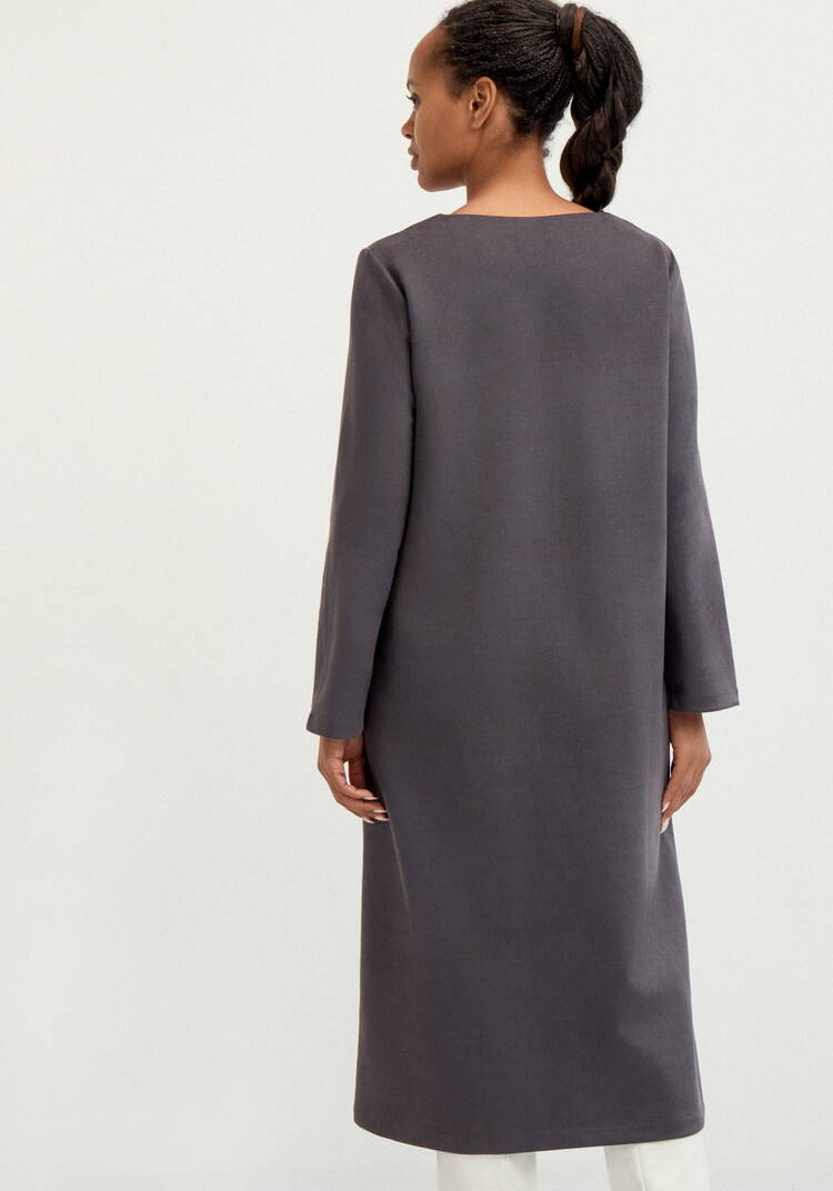 Платье из замши свободного кроя шир.  750, рис. 11