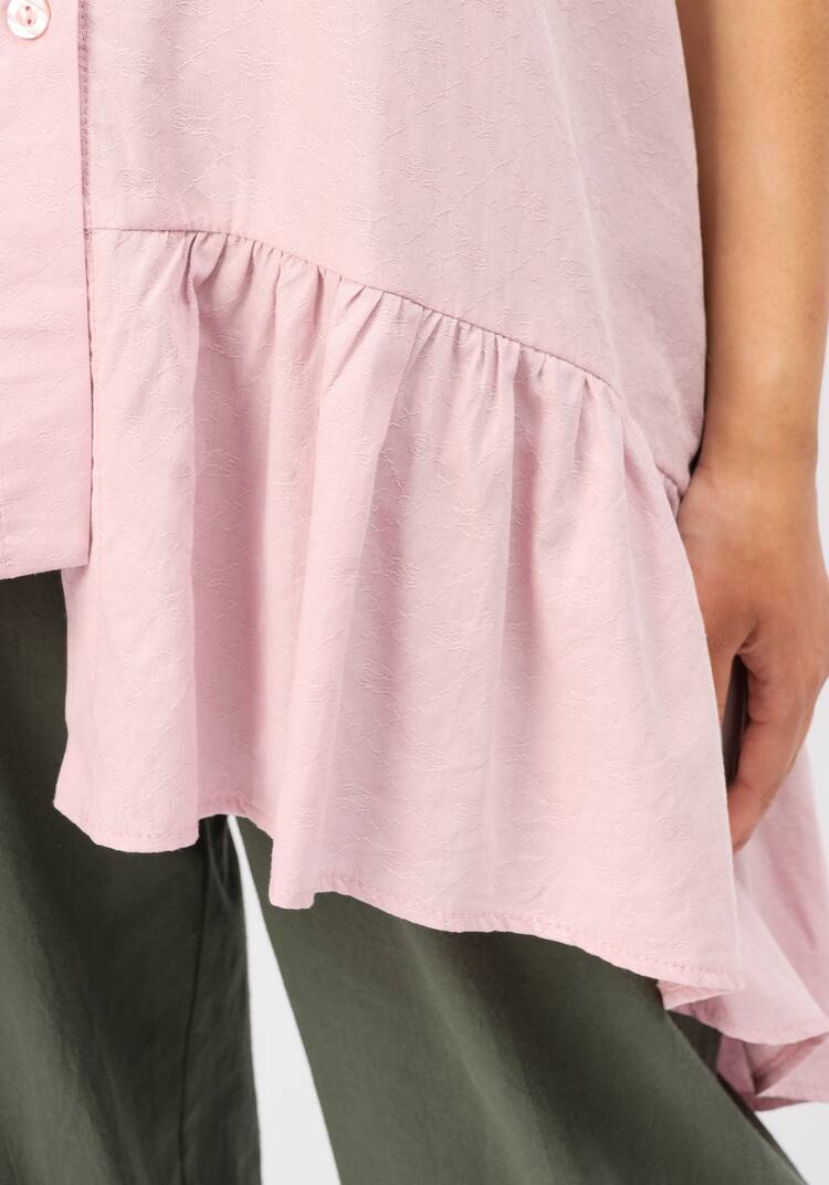 Блуза оригинального кроя с воланом шир.  750, рис. 29