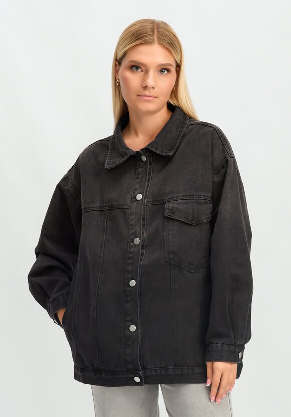 Джинсовая куртка Алерия шир.  580, рис. 7
