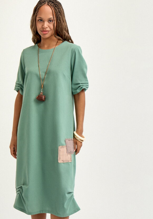 Платье изо льна свободного кроя шир.  580, рис. 2