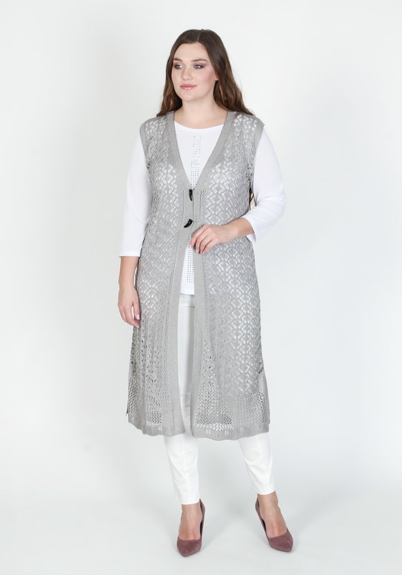 Кардиган ажурный Каталина шир.  580, рис. 5