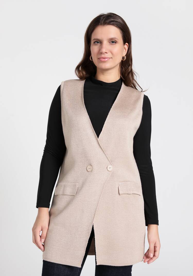 Жилет на пуговицах свободного силуэта шир.  750, рис. 10