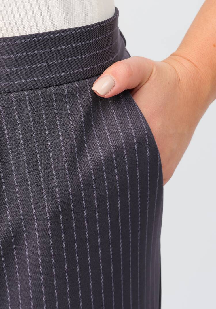 Брюки прямого кроя в полоску шир.  750, рис. 40