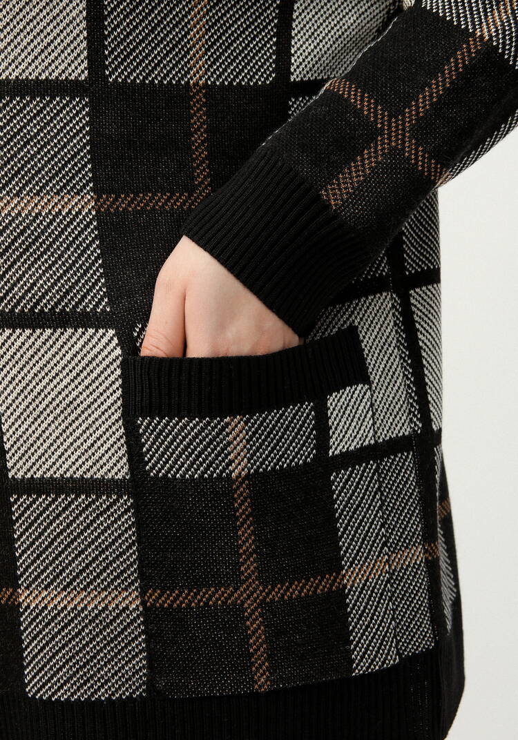 Кардиган с рисунком шахматная клетка шир.  750, рис. 5