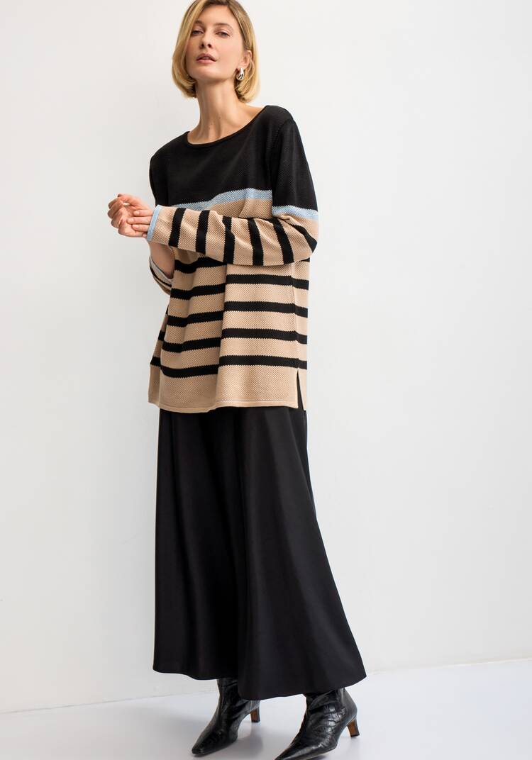 Джемпер в полоску с метанитью шир.  750, рис. 38