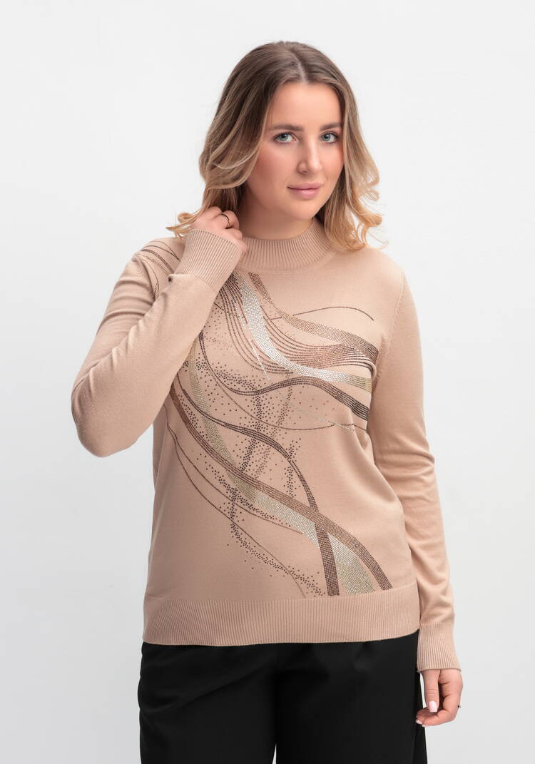 Джемпер с рисунком из страз шир.  750, рис. 13