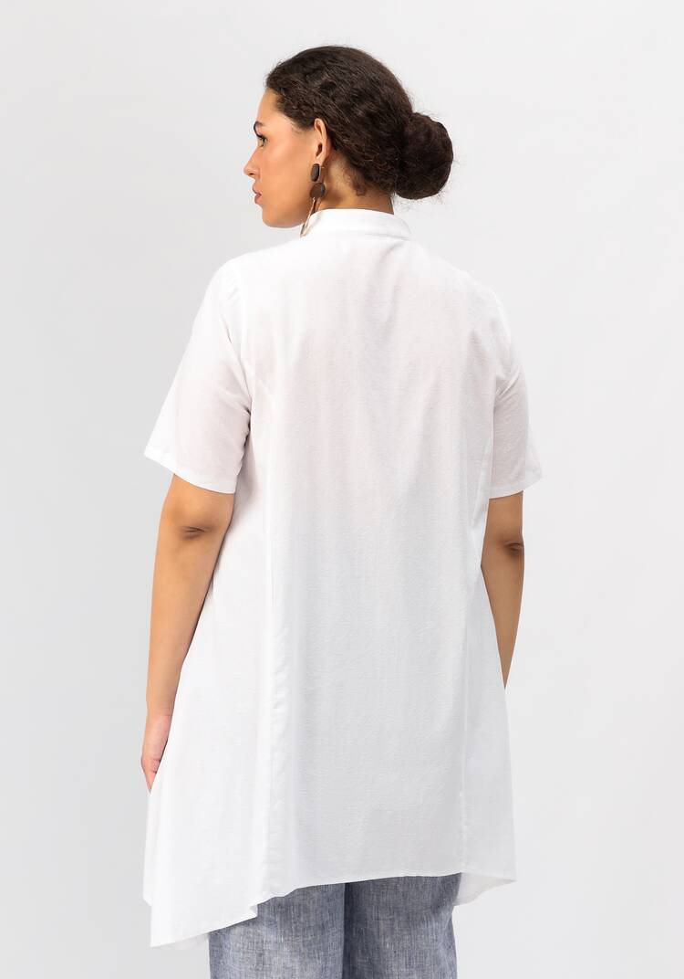 Блуза оригинального кроя с воланом шир.  750, рис. 3