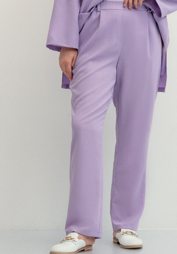 Брюки прямого кроя на резинке по поясу шир.  580, рис. 4