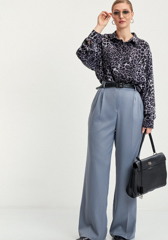 Блуза с леопардовым принтом Виталина шир.  580, рис. 14
