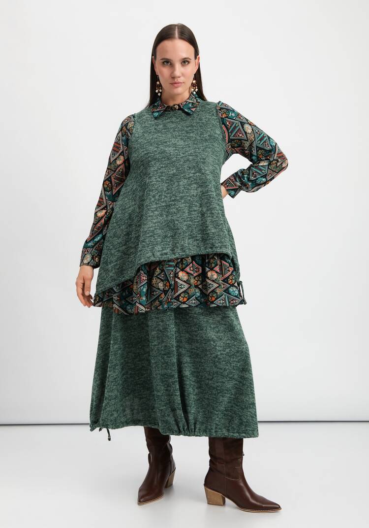 Жилет А-силуэта с кулиской по низу шир.  750, рис. 8