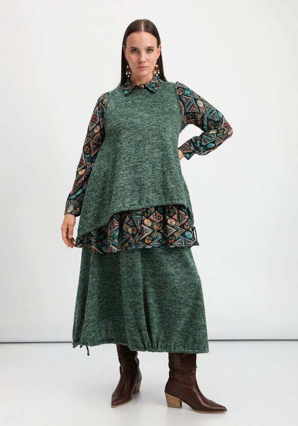 Жилет А-силуэта с кулиской по низу шир.  580, рис. 8