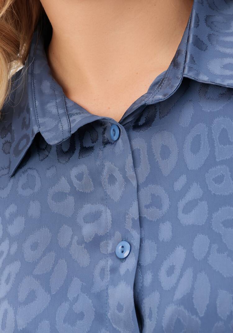 Рубашка атласная с анималистичным принтом шир.  750, рис. 27