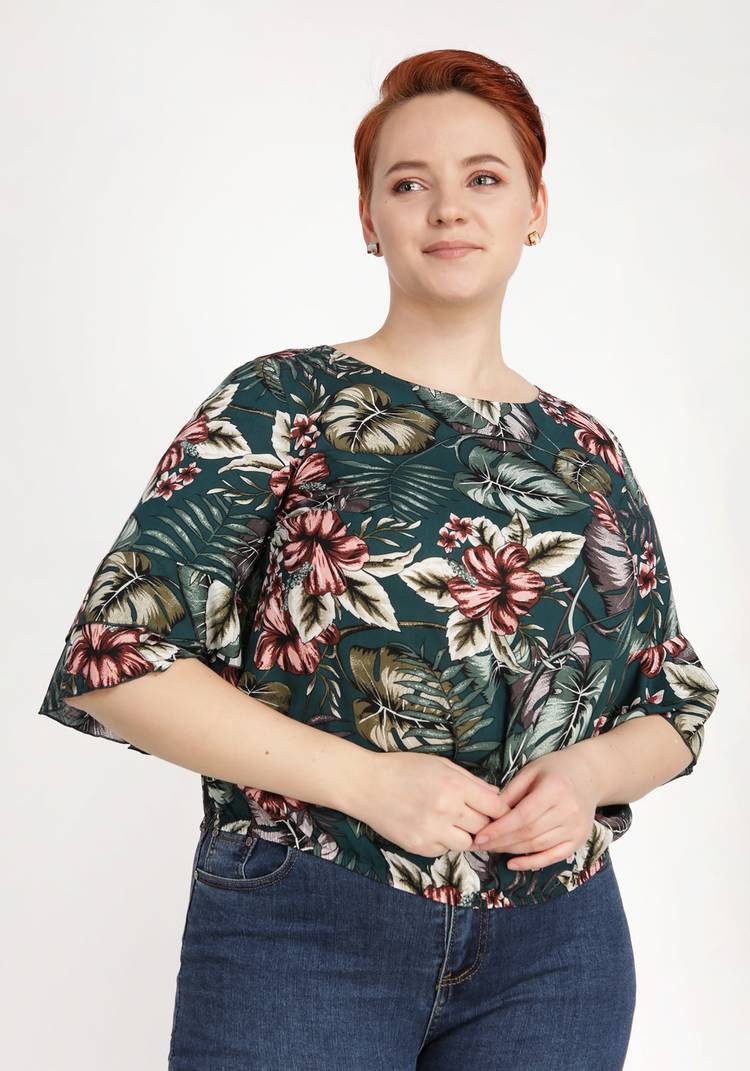 Блуза Яркие тропики шир.  750, рис. 21