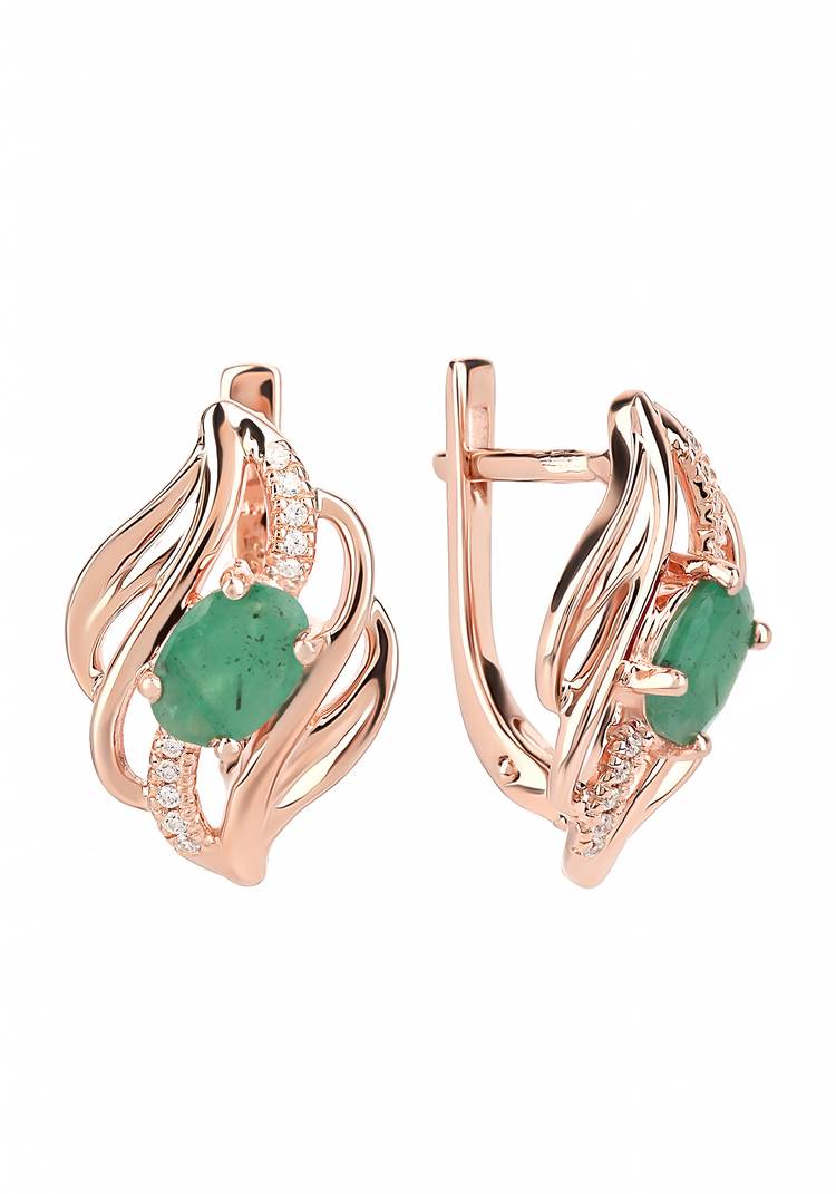 Серьги серебряные Азалия шир.  750, рис. 4