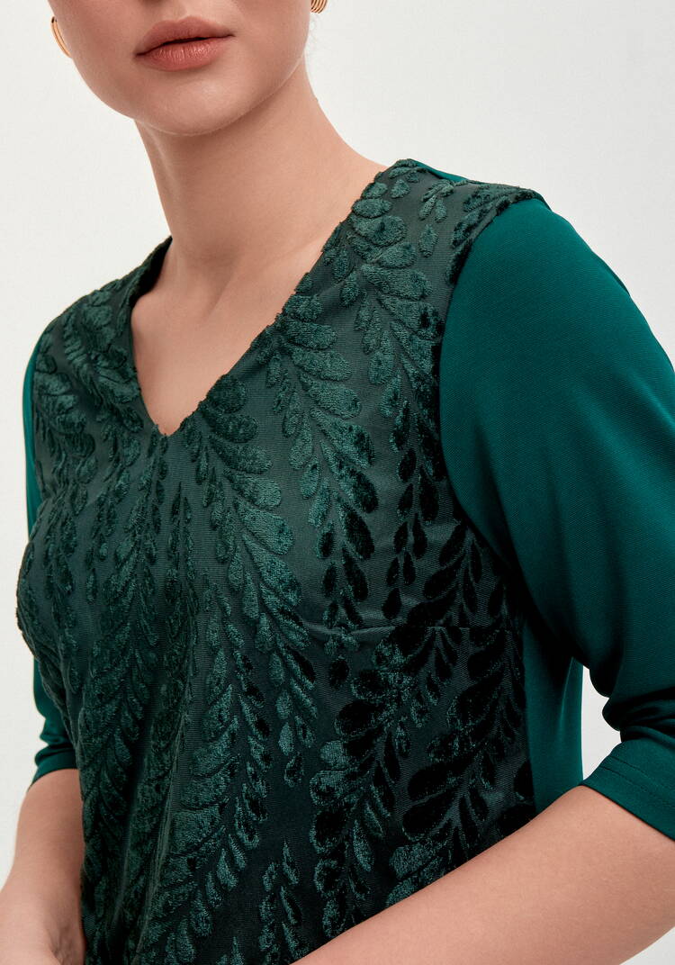 Платье из панбархата и трикотажа шир.  750, рис. 19