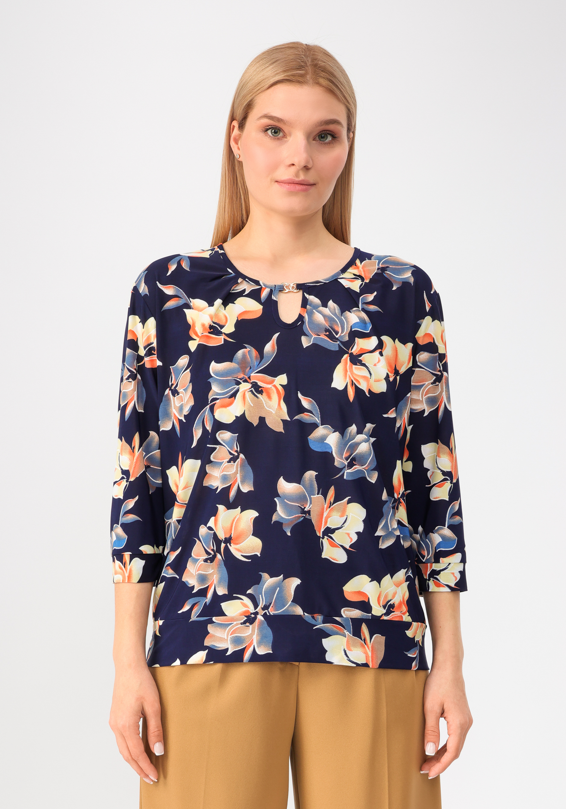 Блуза "Тереза" UNIT, цвет оранжевый, размер 58 - фото 4