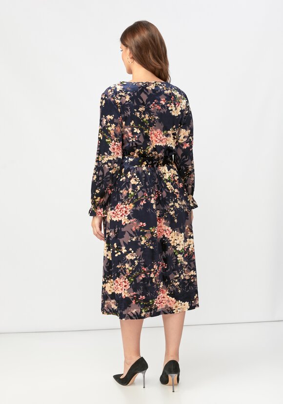 Платье с цветочным принтом из бархата шир.  580, рис. 3