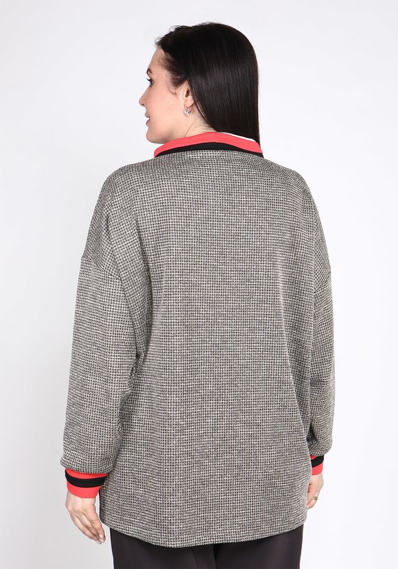 Джемпер с яркими вставками шир.  580, рис. 6