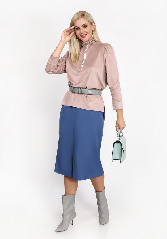 Блуза с драпировкой на рукавах шир.  580, рис. 7