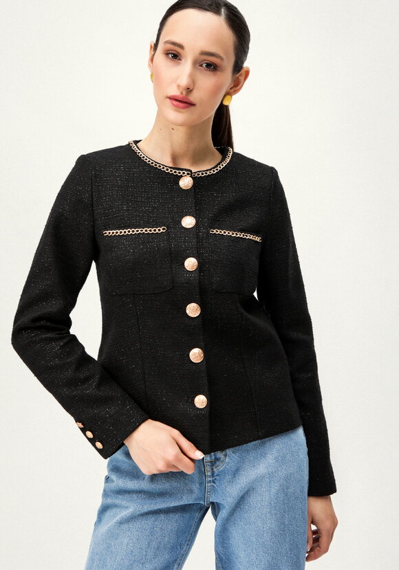 Пиджак из твида с декором шир.  580, рис. 12