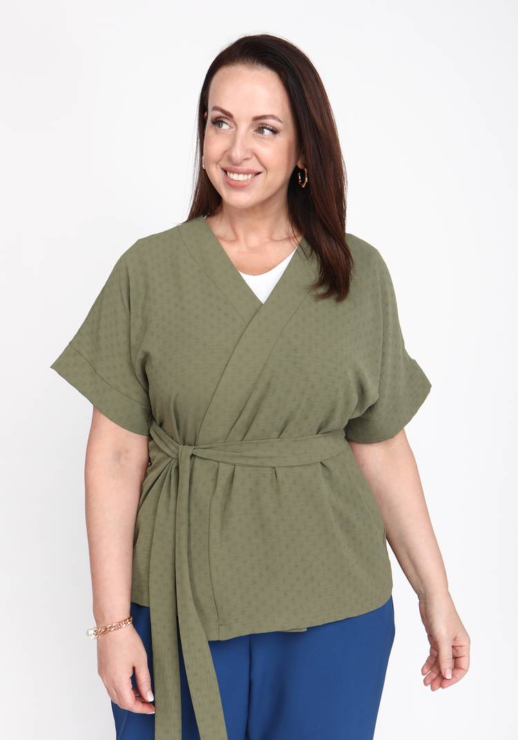 Блуза-кимоно с поясом шир.  750, рис. 13