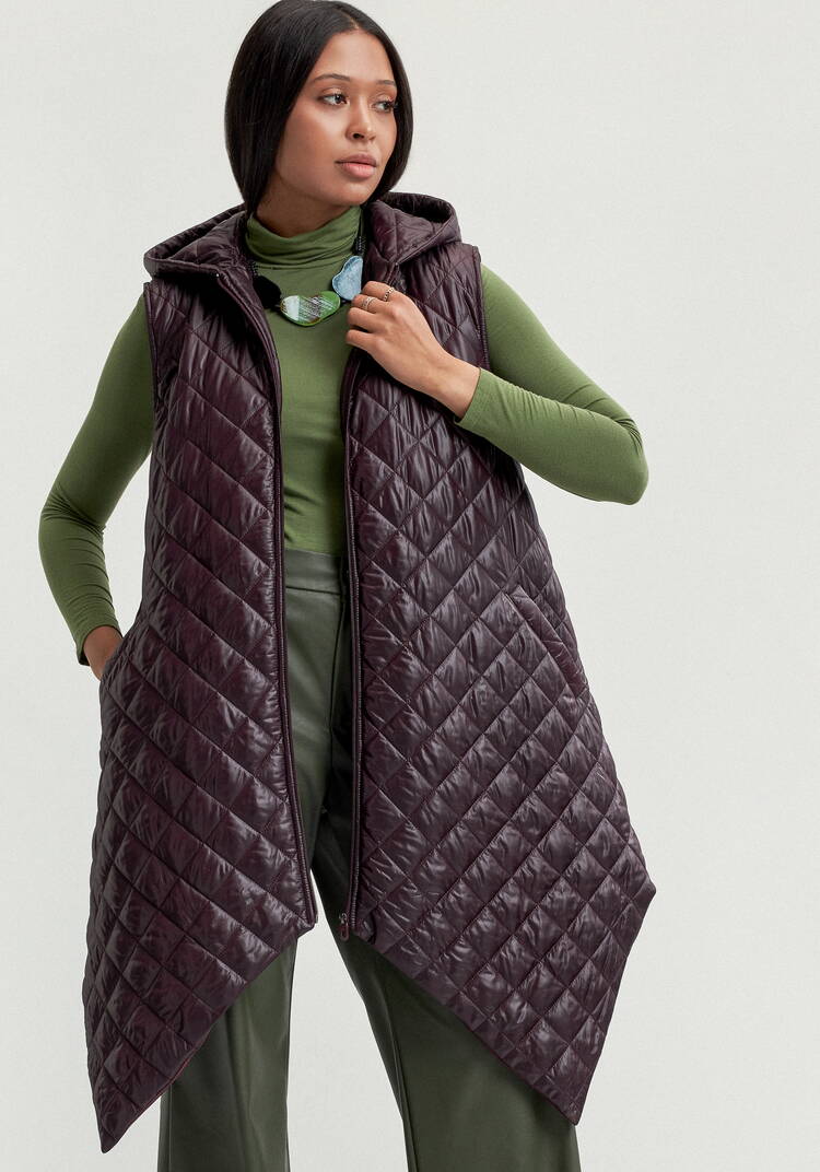 Жилет стёганый с ассиметричным низом шир.  750, рис. 1