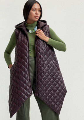 Жилет стёганый с ассиметричным низом