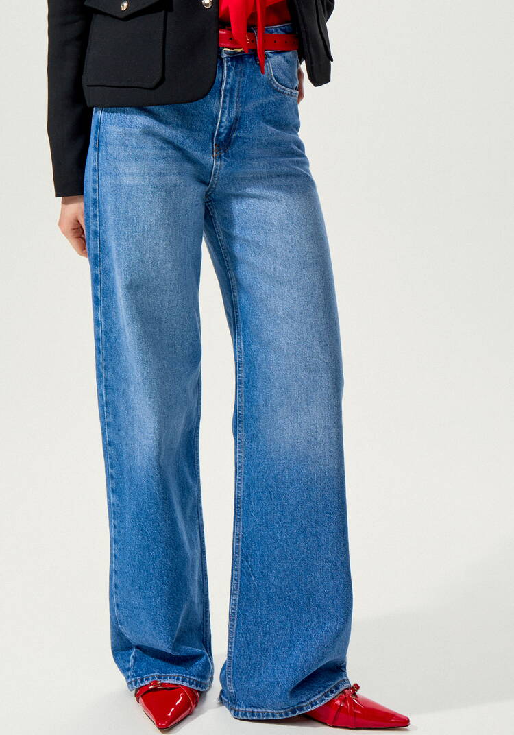 Джинсы широкие прямого кроя шир.  750, рис. 8