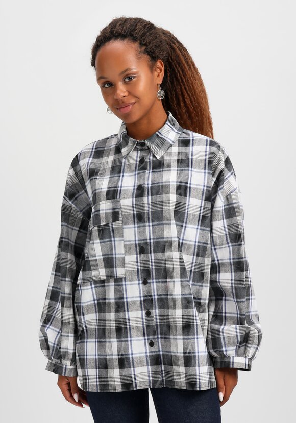 Рубашка в клетку свободного кроя шир.  580, рис. 12