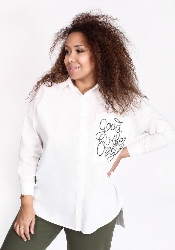 Рубашка с принтом на кармане шир.  580, рис. 4