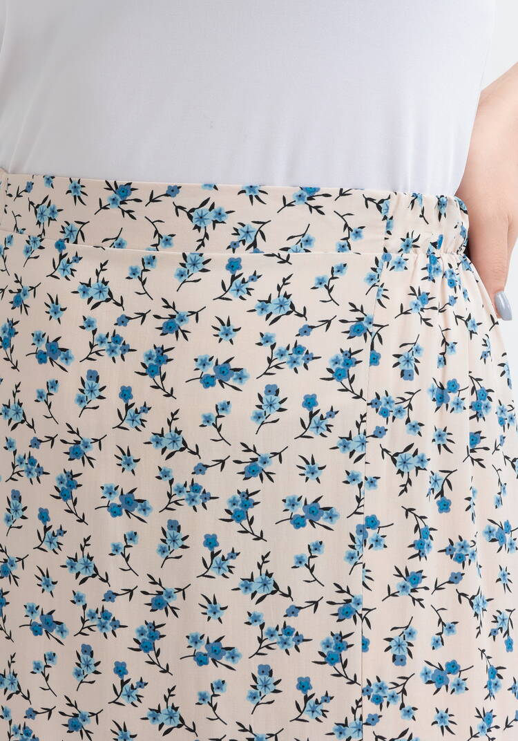 Юбка свободная с широким поясом на резинке шир.  750, рис. 12