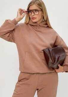 Худи свободного кроя с принтом на спине