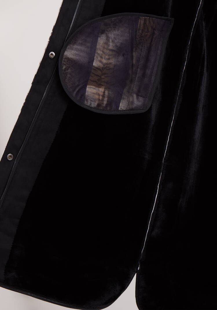 Дубленка с анималистичным принтом шир.  750, рис. 6