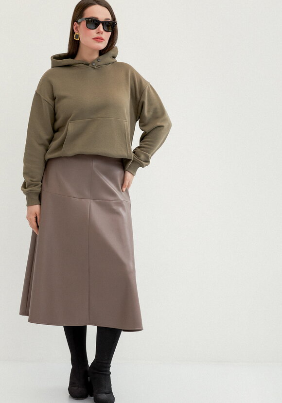 Юбка годе из экокожи шир.  580, рис. 7