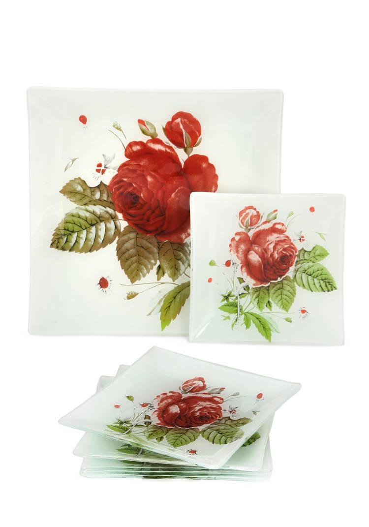 Набор из 7-ми предметов: 6 тарелок и блюдо. шир.  750, рис. 10