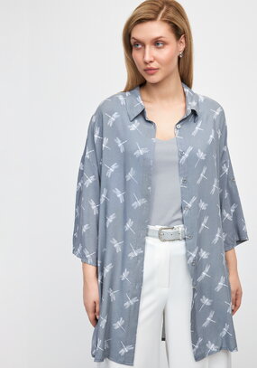 Рубашка удлиненная на пуговицах Лилия