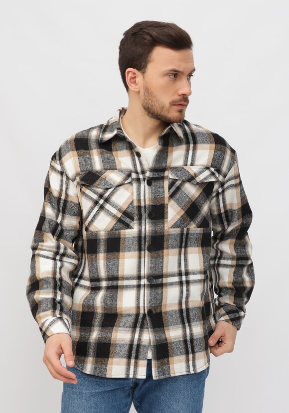 Рубашка хлопковая в клетку шир.  580, рис. 1