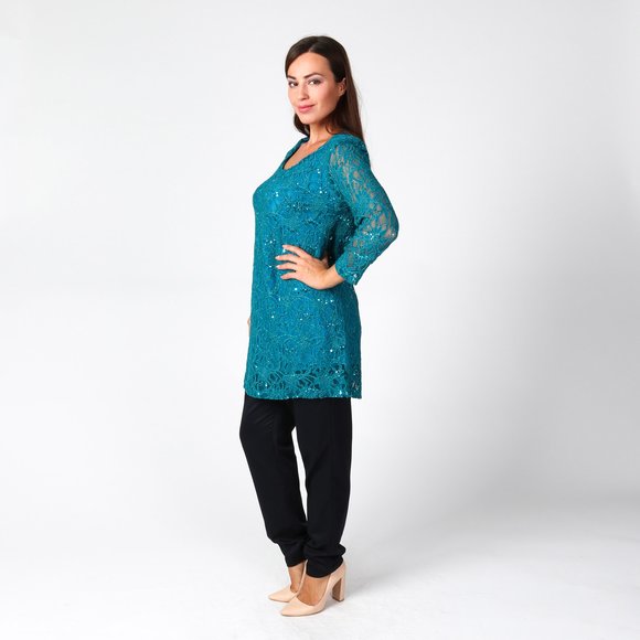 Туника из ажурной ткани шир.  580, рис. 11