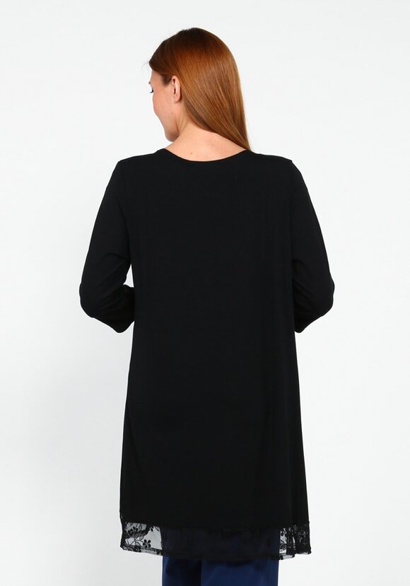 Кардиган с кружевными вставками и поясом шир.  580, рис. 9