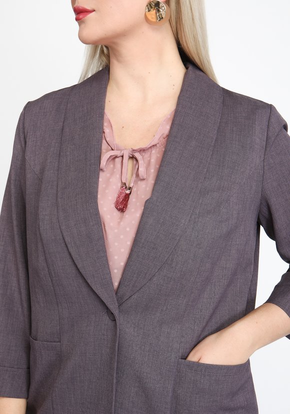 Жакет классический однобортный шир.  580, рис. 33