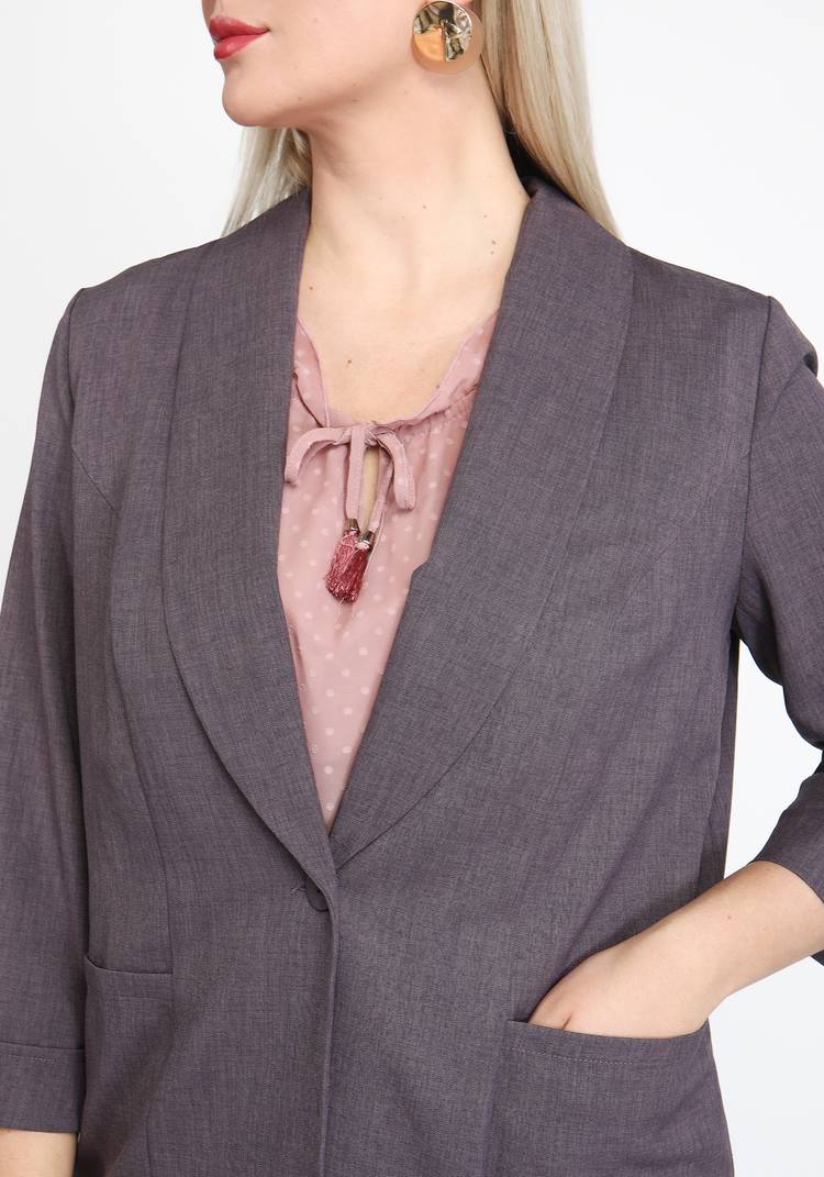 Жакет классический однобортный шир.  750, рис. 33