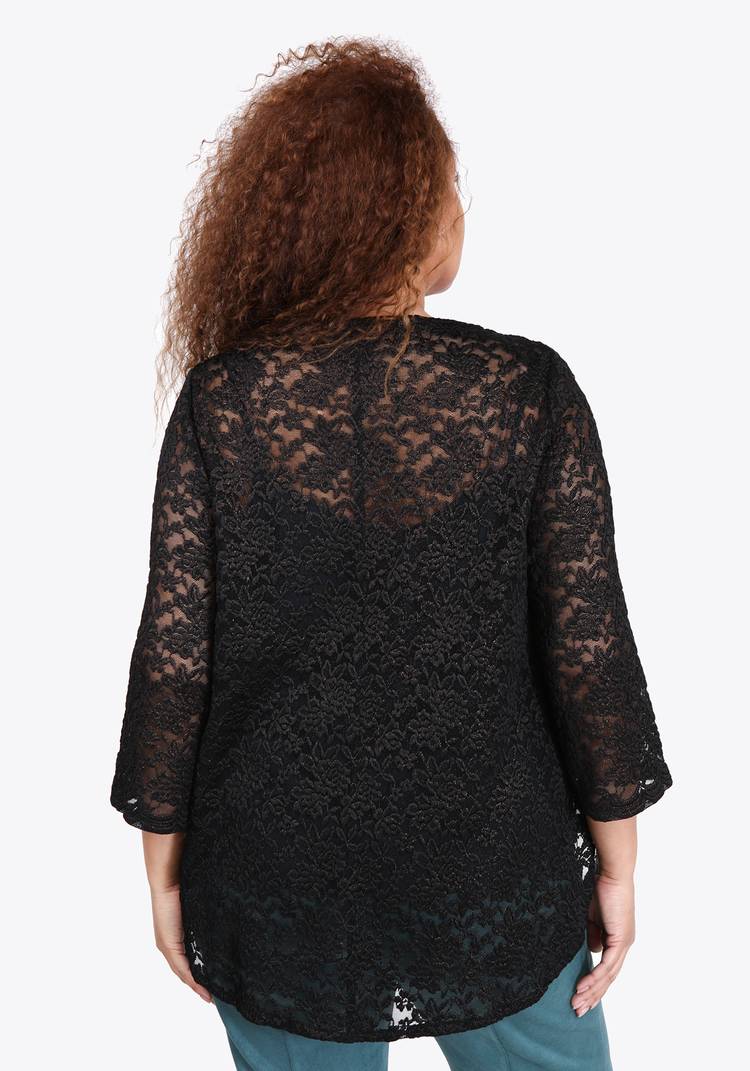 Блуза кружевная с метанитью шир.  750, рис. 3