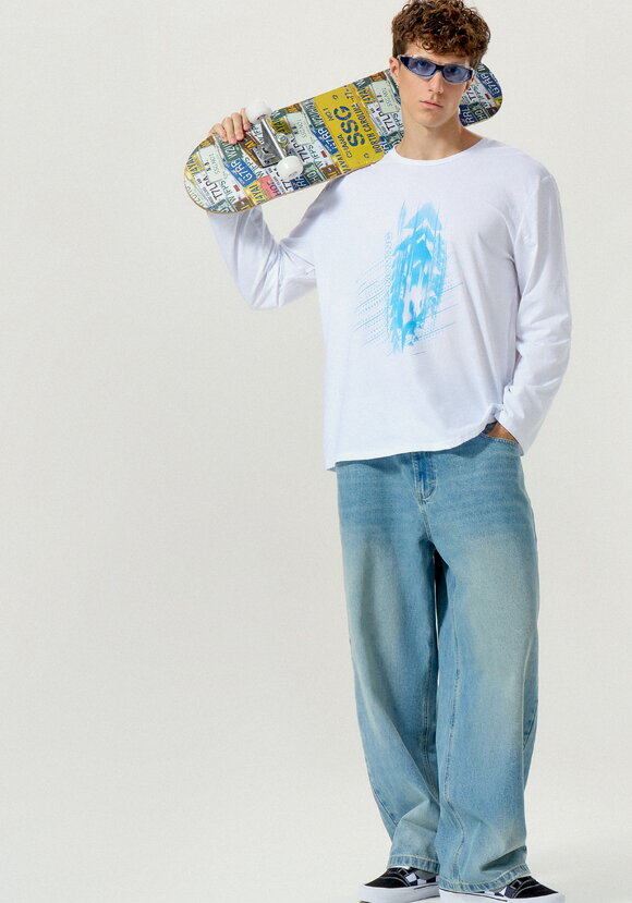 Комплект мужских лонгсливов с принтом шир.  580, рис. 3