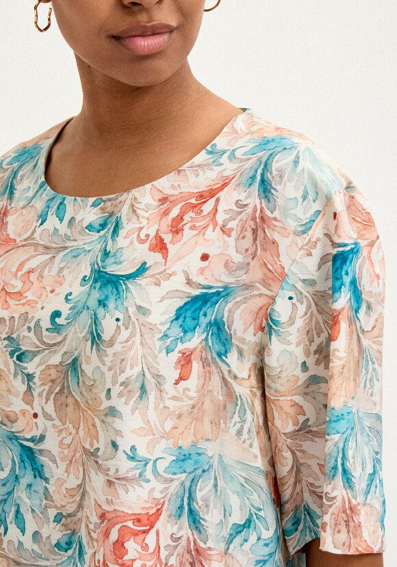 Блуза свободная с коротким рукавом и принтом шир.  580, рис. 13