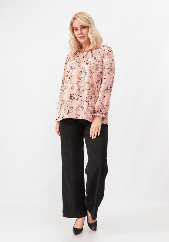 Блуза с цветочным принтом свободного кроя шир.  580, рис. 18