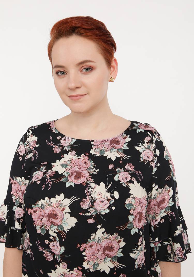 Блуза Яркие тропики шир.  750, рис. 4