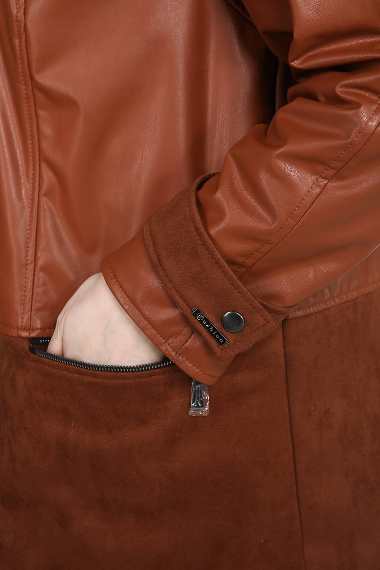 Куртка из экокожи на молнии шир.  750, рис. 12